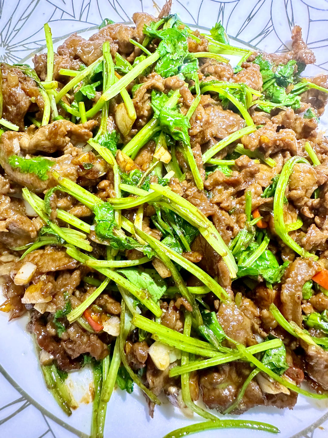 香菜炒牛肉