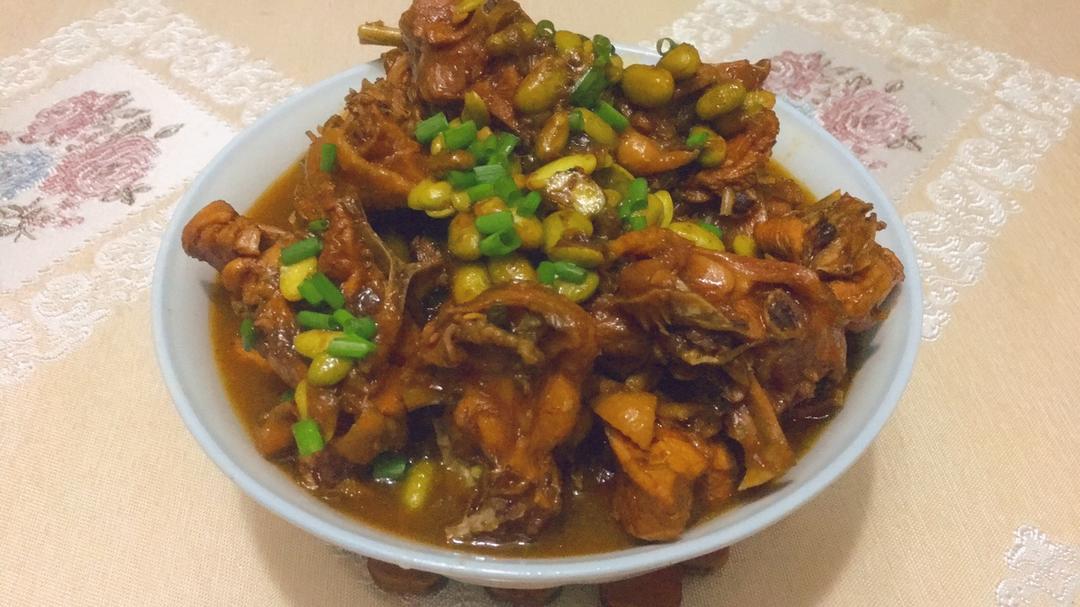 毛豆烧鸡