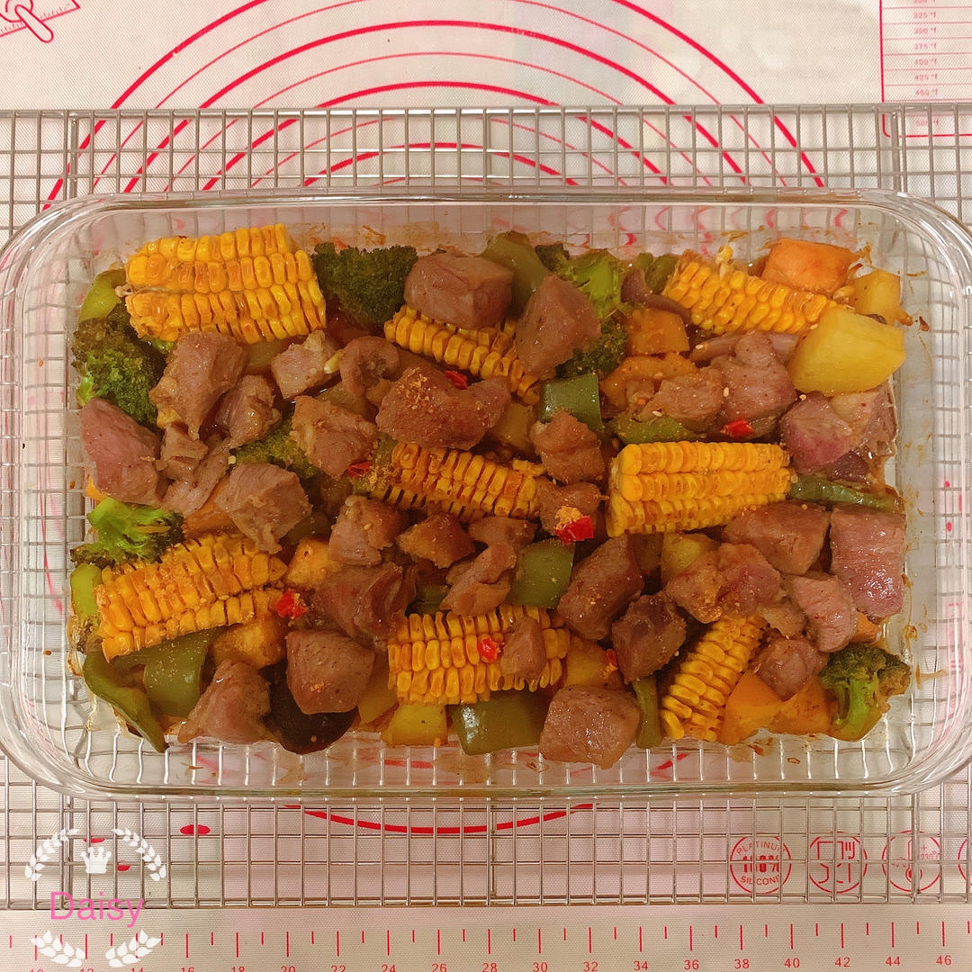 无油低脂烤蔬菜，永远滴神！水煮菜、沙拉吃腻了，来吃这个吧