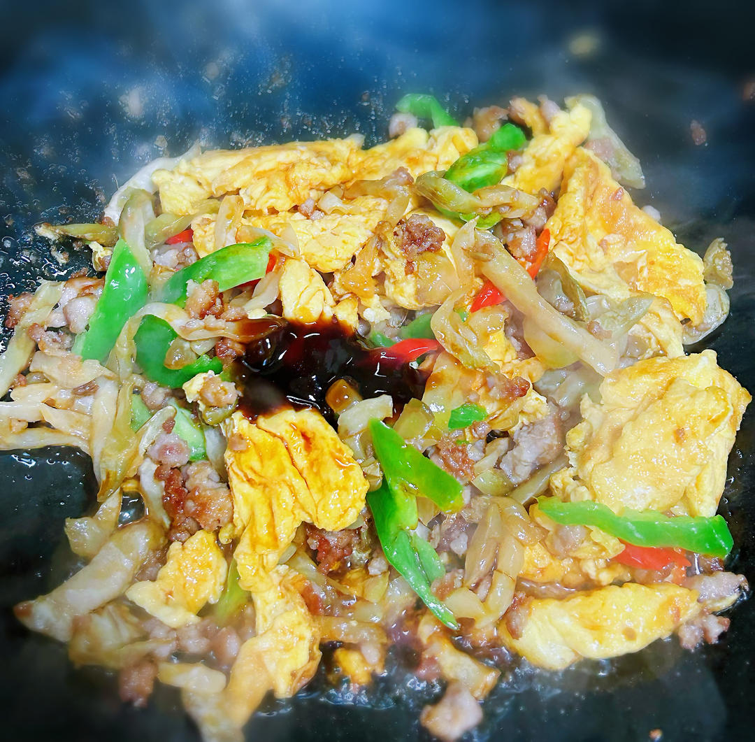 肉末鸡蛋炒榨菜的做法 步骤9