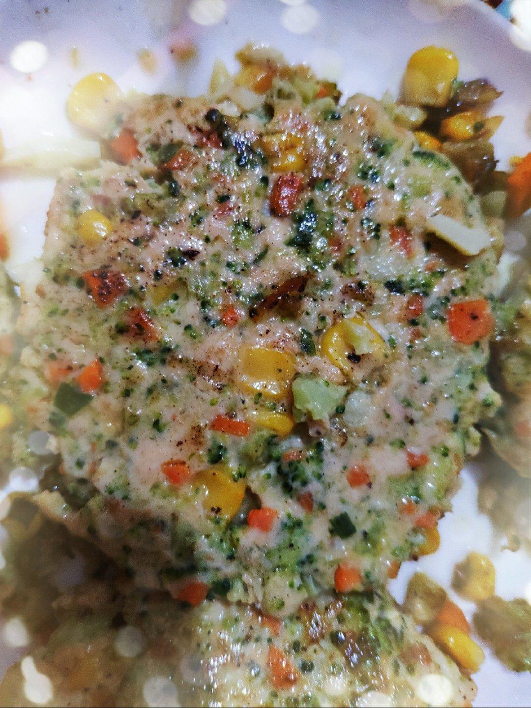 减肥餐低脂鸡胸肉饼