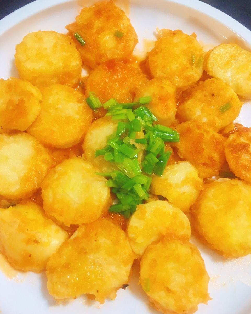 番茄酱煎日本豆腐