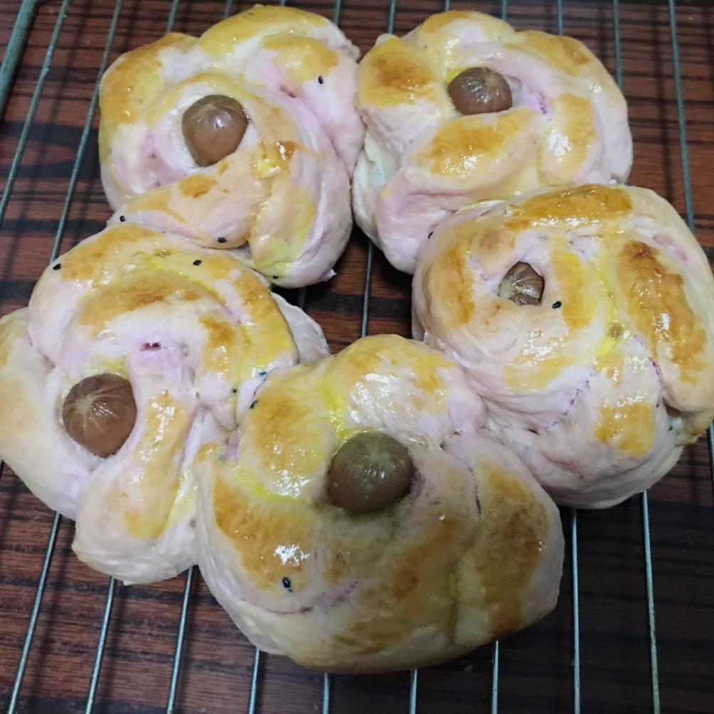玫瑰花面包