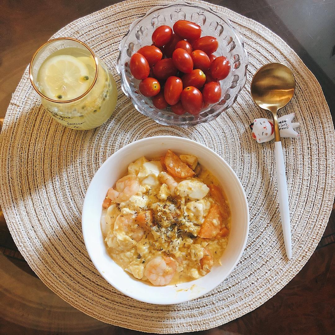 咸蛋黄虾仁豆腐