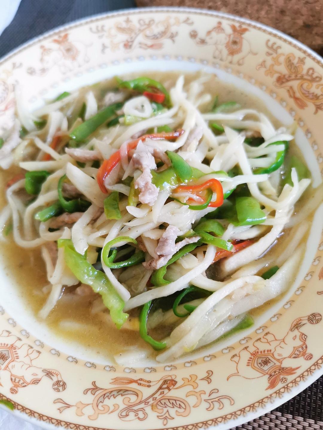 茭白炒肉丝