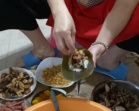 台山紅欖咸肉粽（另外還有西米甜粽）的做法 步骤6