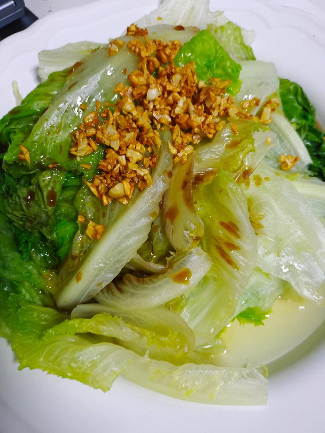蒜香鲜美凉拌生菜