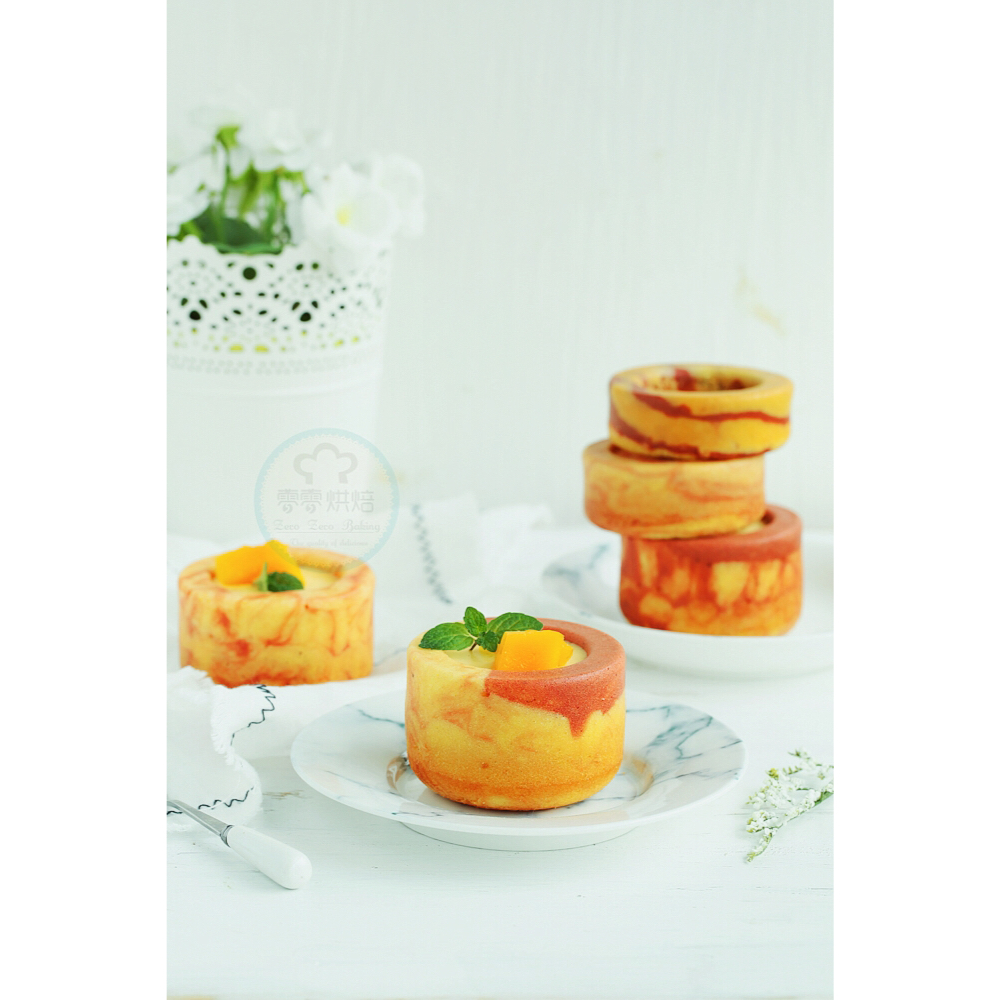 双色盆栽酸奶蛋糕