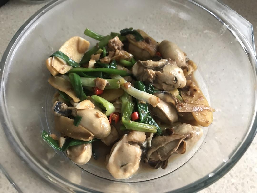 姜葱爆炒生蚝