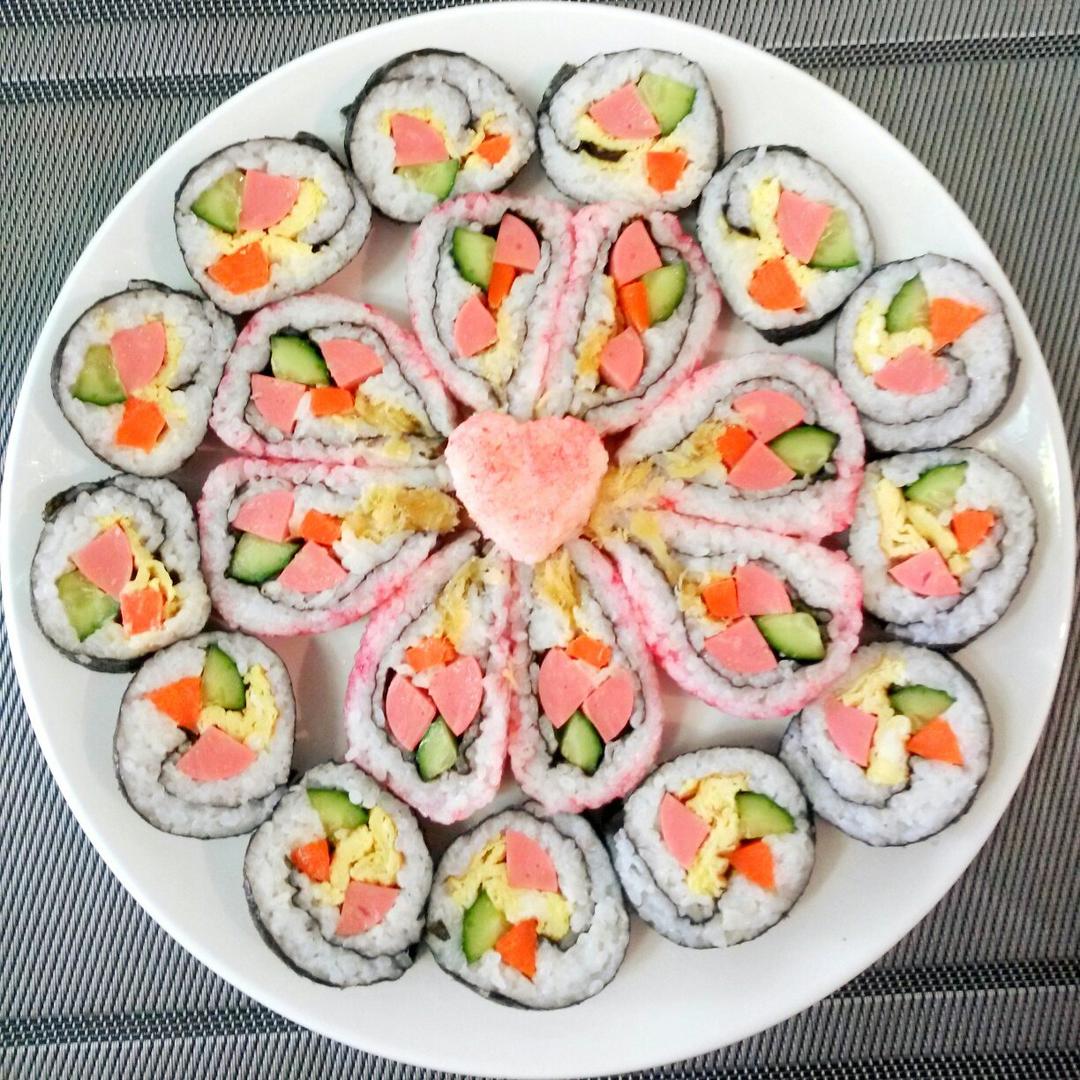 樱桃仙丹做的花样寿司