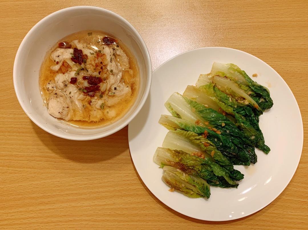 蒜蓉蒸鸡胸（鸡腿）