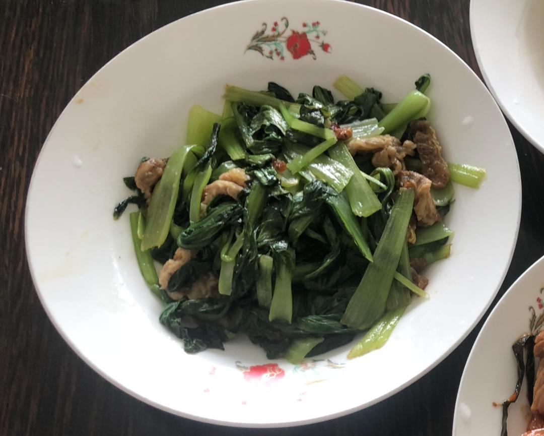 猪油渣炒青菜