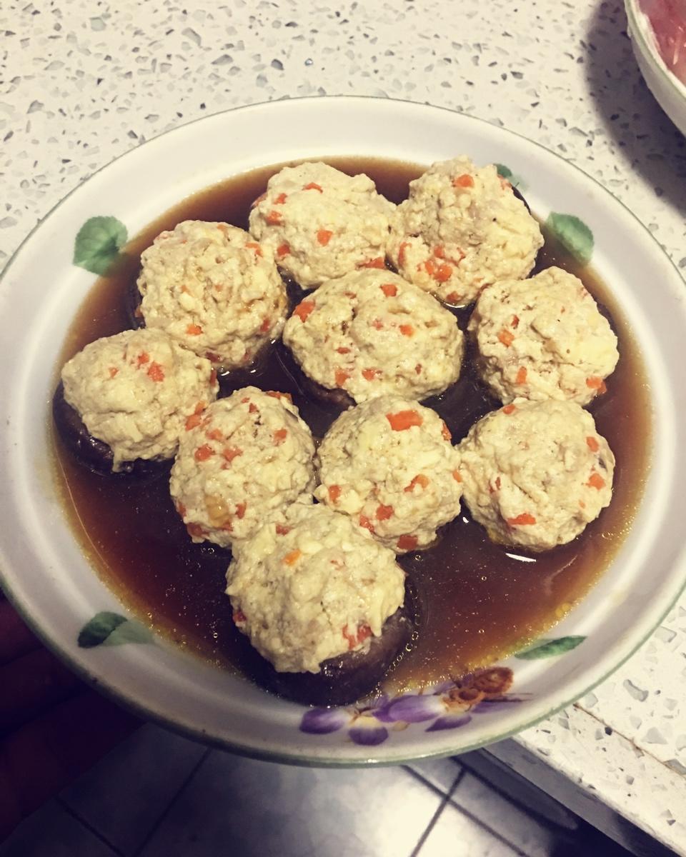豆腐肉末酿香菇