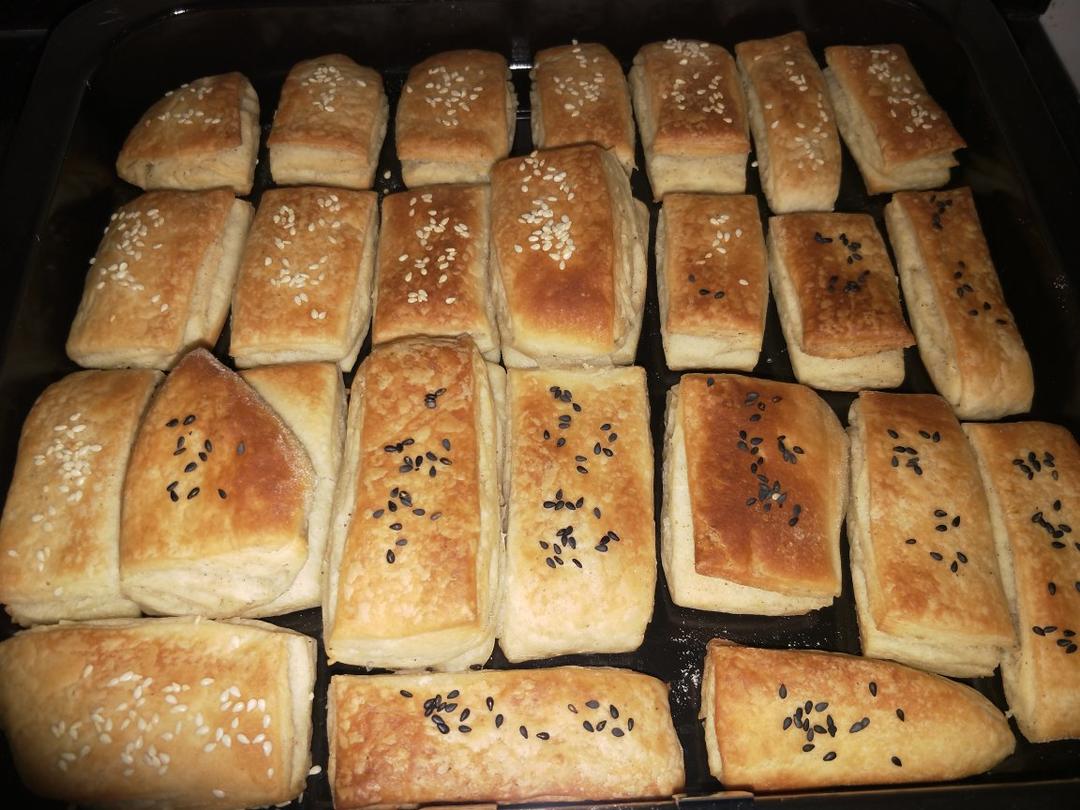椒盐千层饼（烤箱版）一次发酵 外酥里嫩