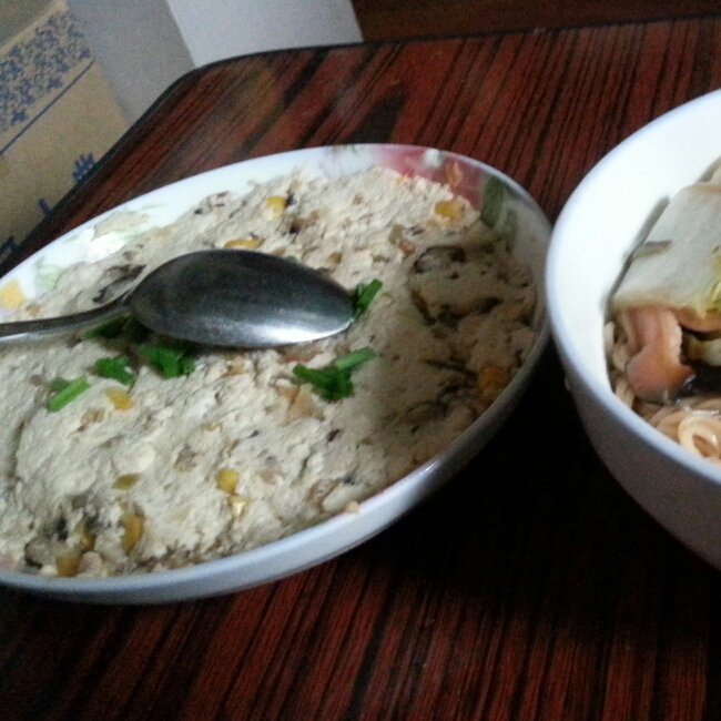 蒸豆腐饼