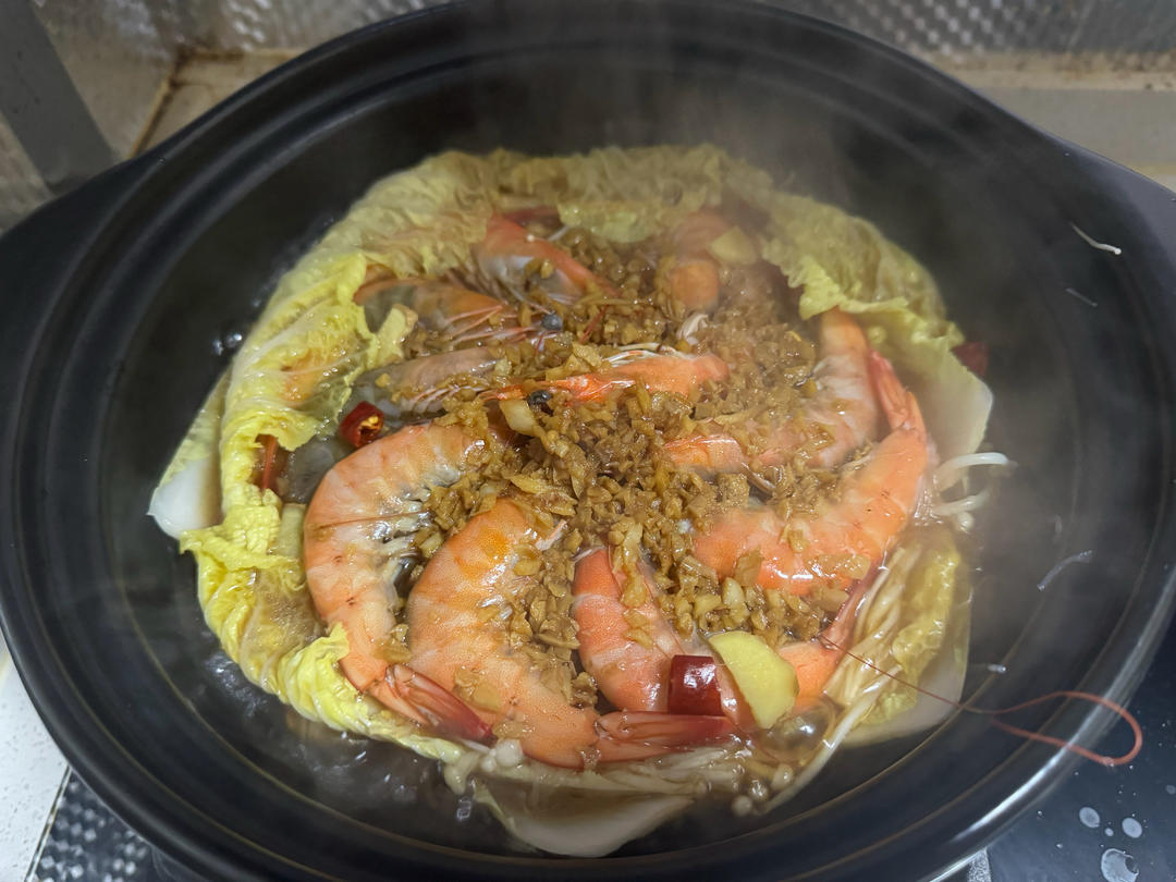 蒜蓉粉丝虾煲