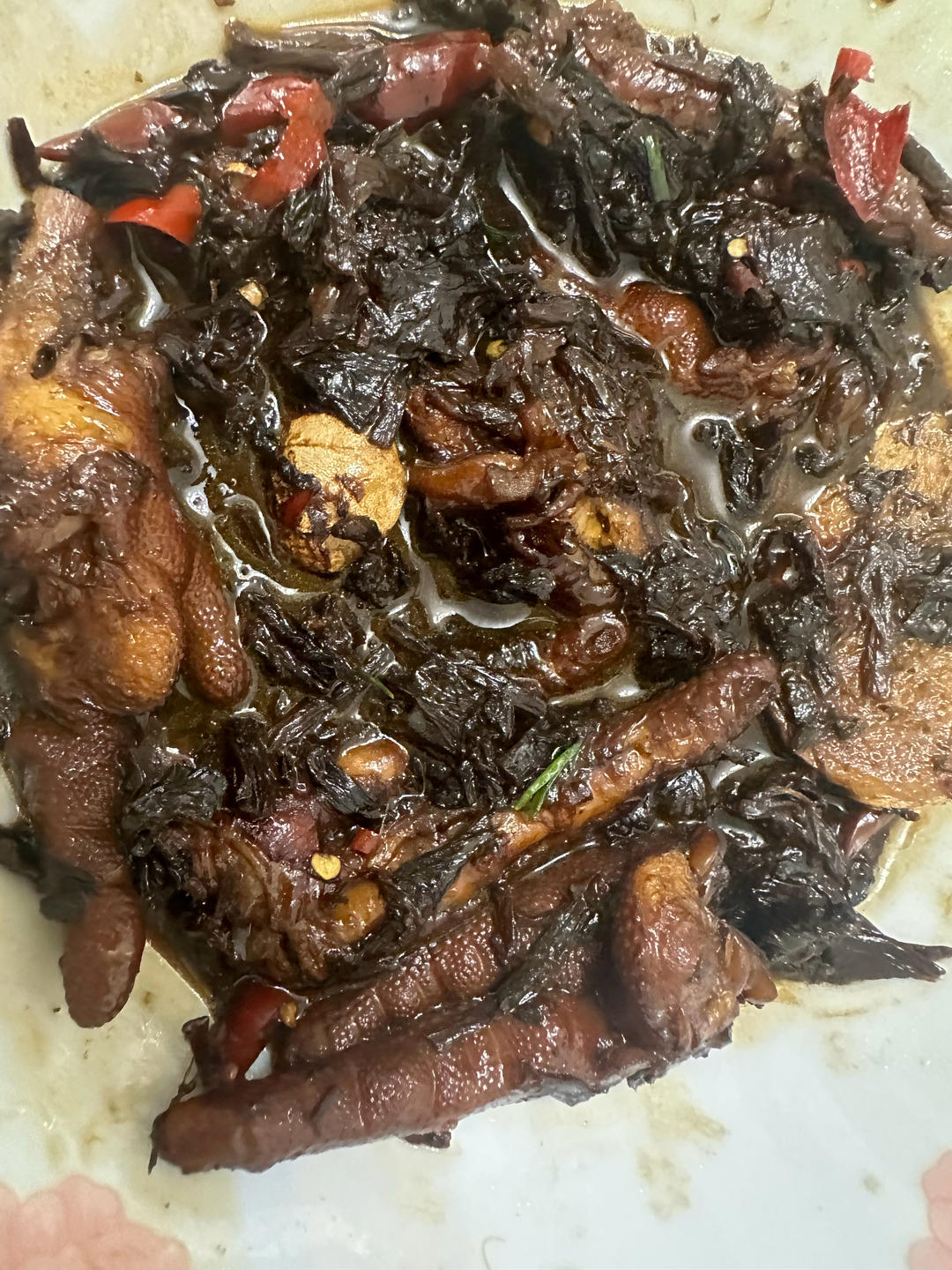 梅干菜红烧鸡爪