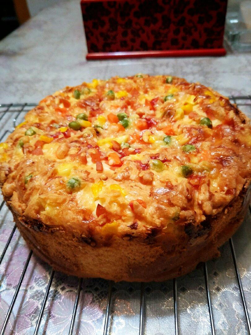 幸福主厨做的芝士面包披萨