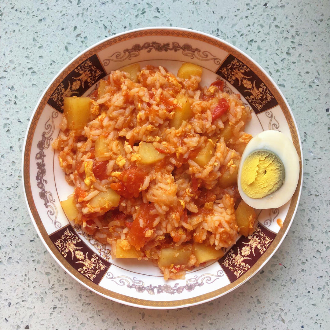 十分钟快手❗️好吃到舔碗底的番茄土豆烩饭