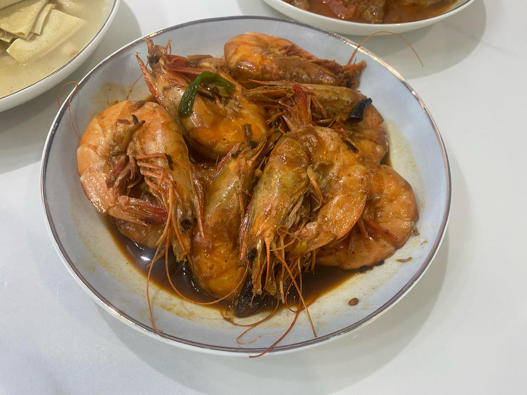 听说这是小朋友最爱吃的红烧虾🦐
