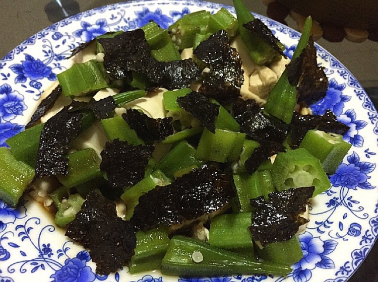 秋葵嫩豆腐&秋葵存储小方法