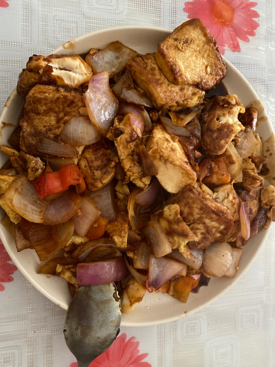 减肥餐减脂餐 洋葱豆腐