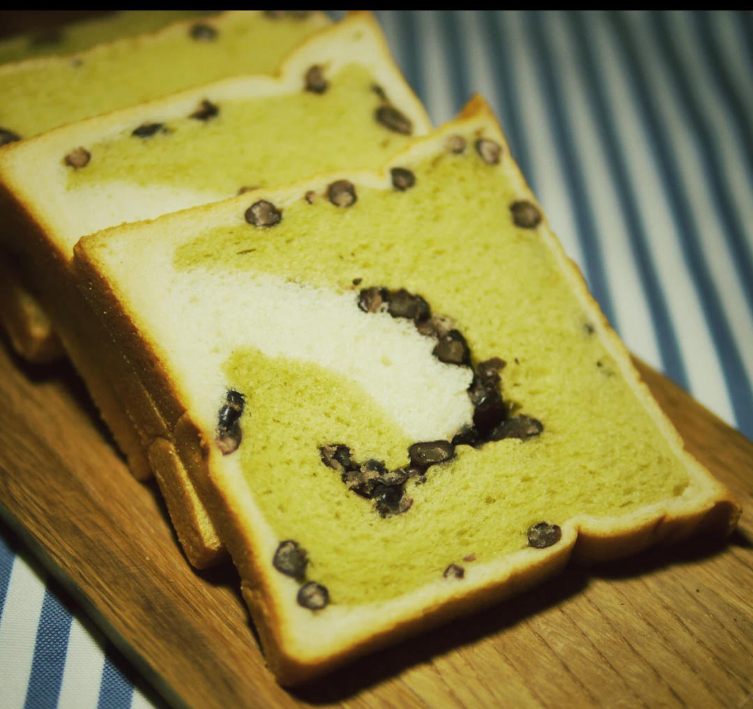 抹茶蜜豆吐司