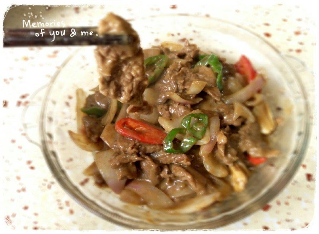 黑椒牛肉片 不是铁板的