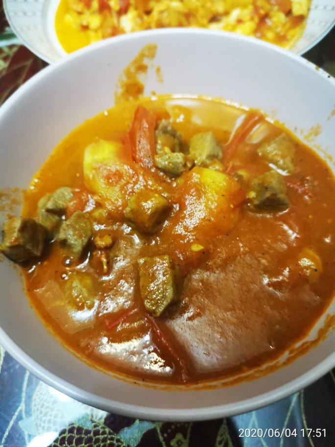 番茄酱汁牛肉粒
