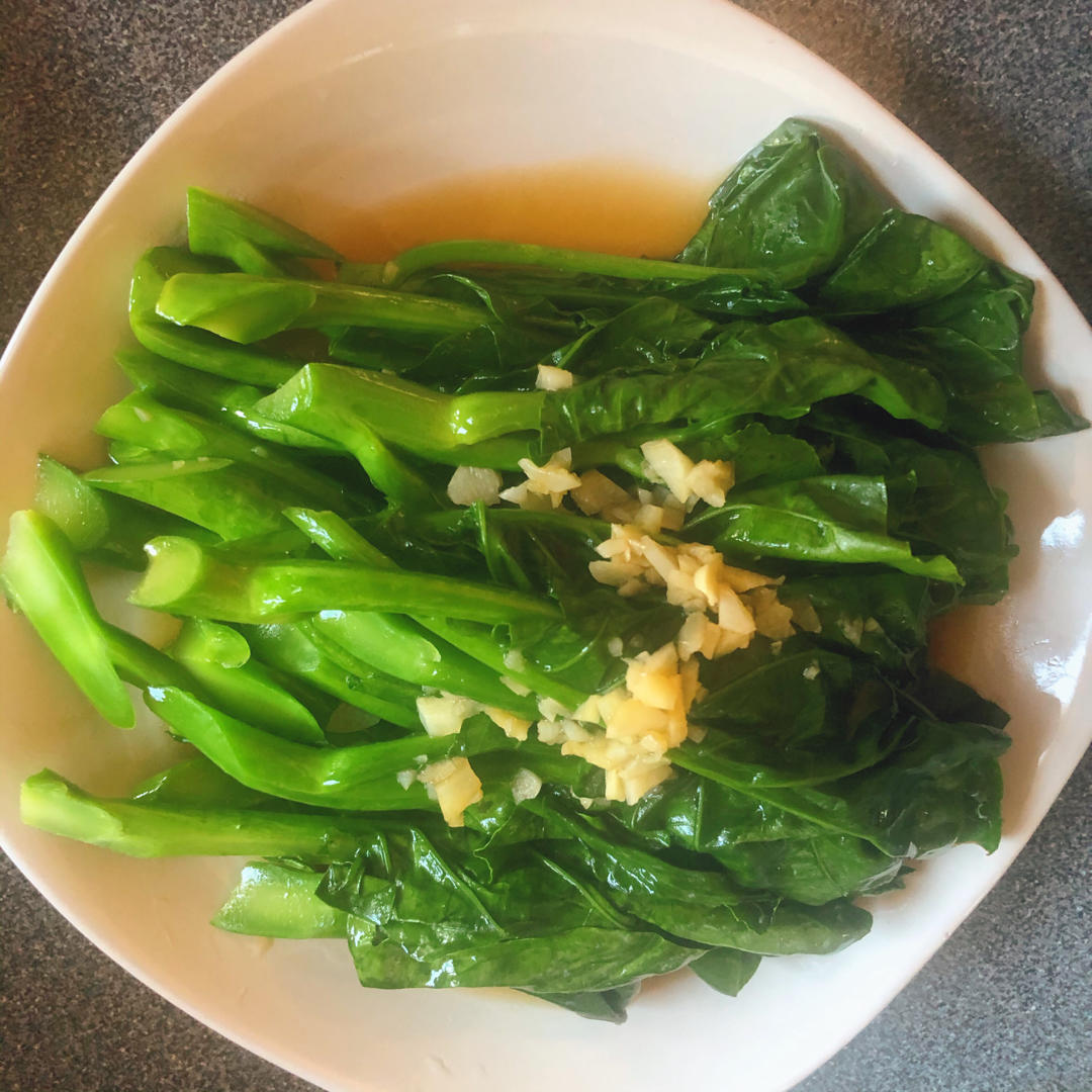 蚝油芥蓝，改刀后的比不改刀好吃百倍