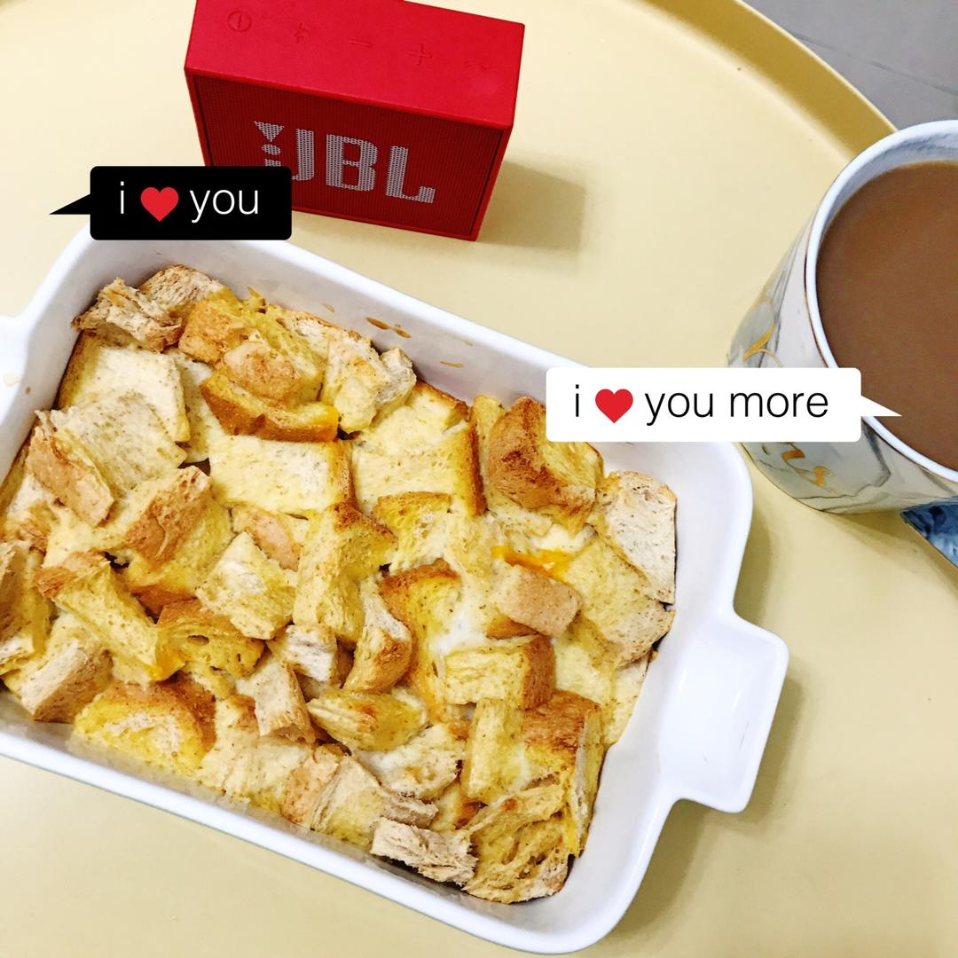 牛奶吐司鸡蛋布丁（失败吐司的归处）