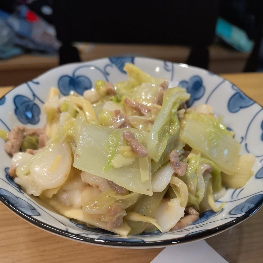 肉丝白菜炒年糕