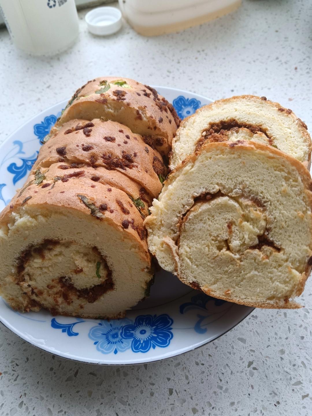 香葱肉松肥蛋糕卷～