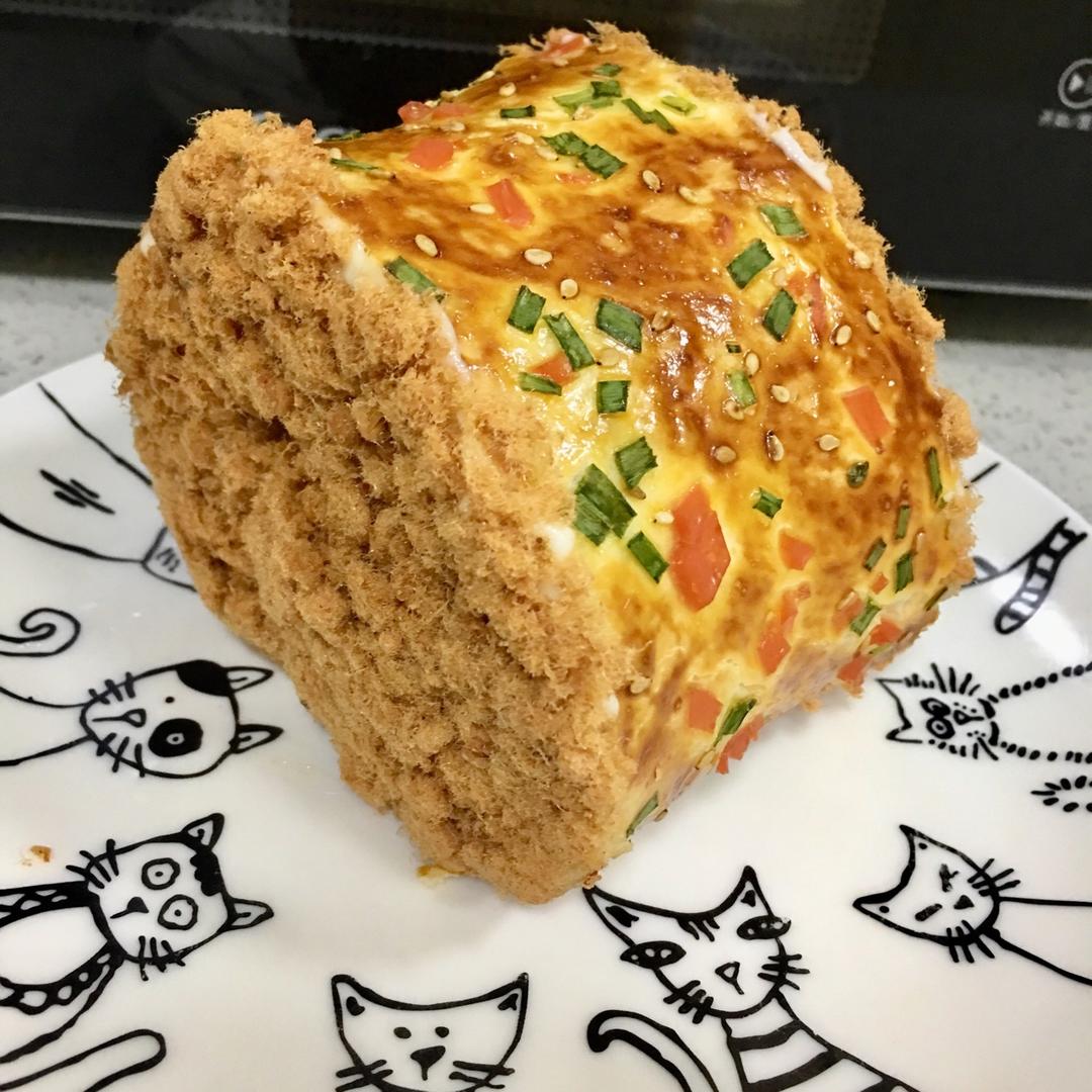 香葱肉松面包卷
