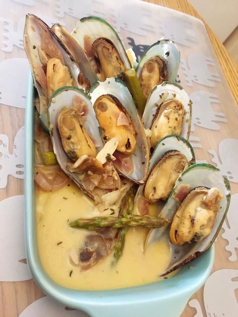 🇳🇿新西兰｜鲜掉眉毛的白葡萄酒奶油青口贝🤩