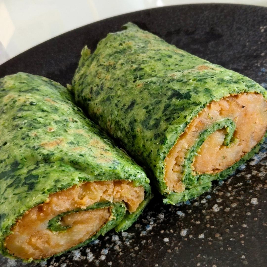 爆炸好吃的土豆泥菠菜卷