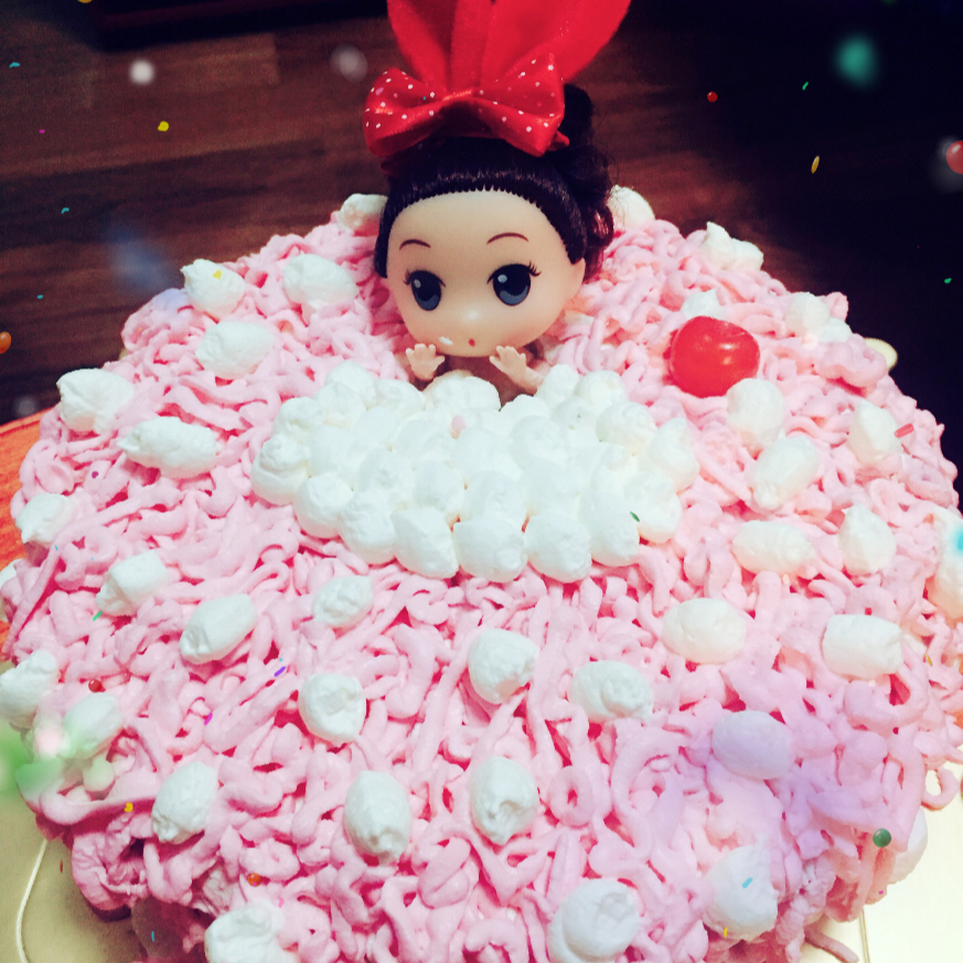 详细步骤制作泡泡浴娃娃蛋糕