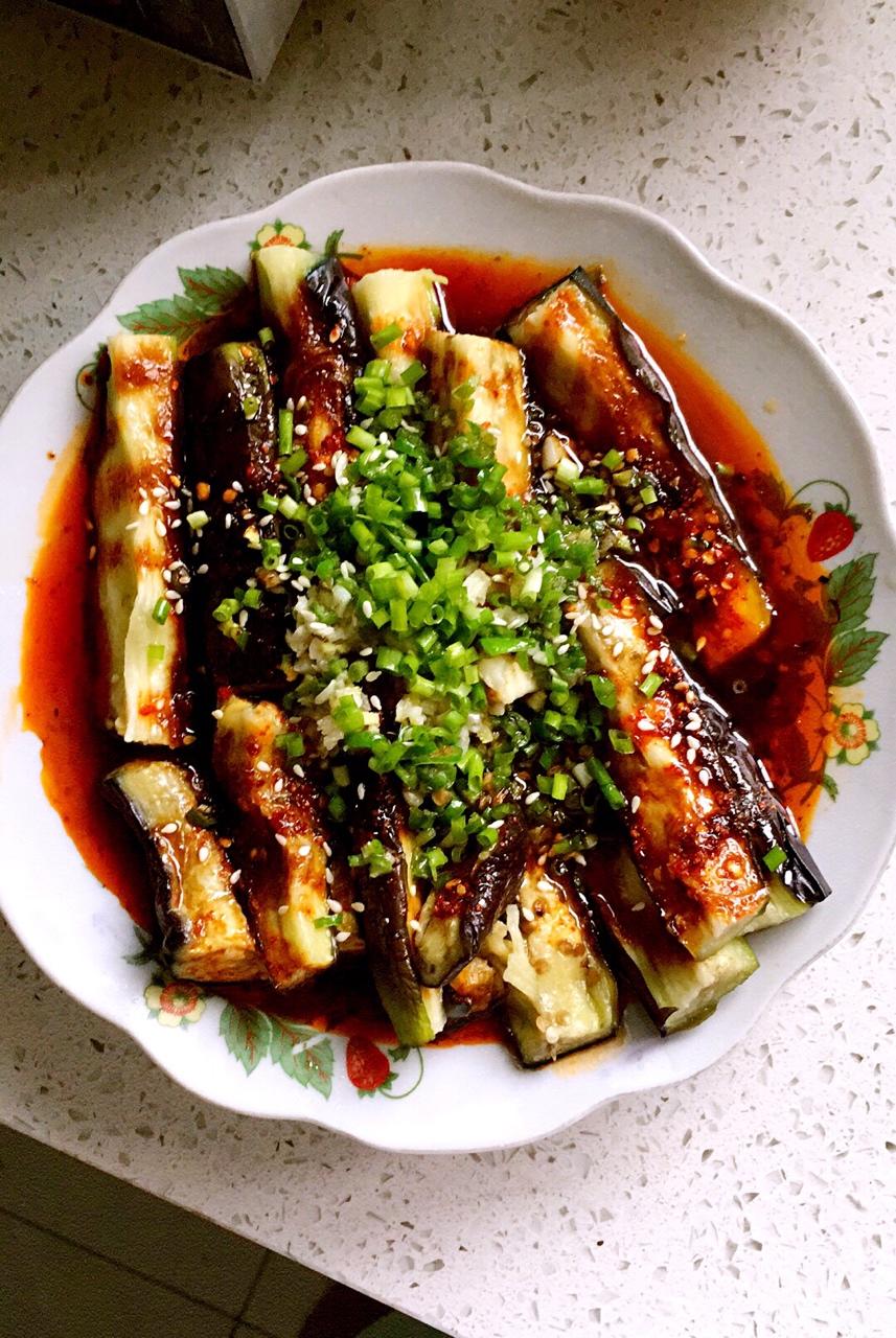 船做的凉拌蒸茄子