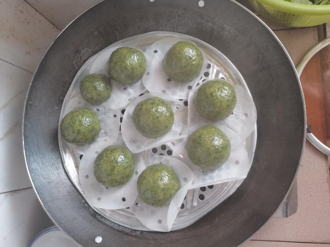 咸蛋黄肉松青团（艾糍）