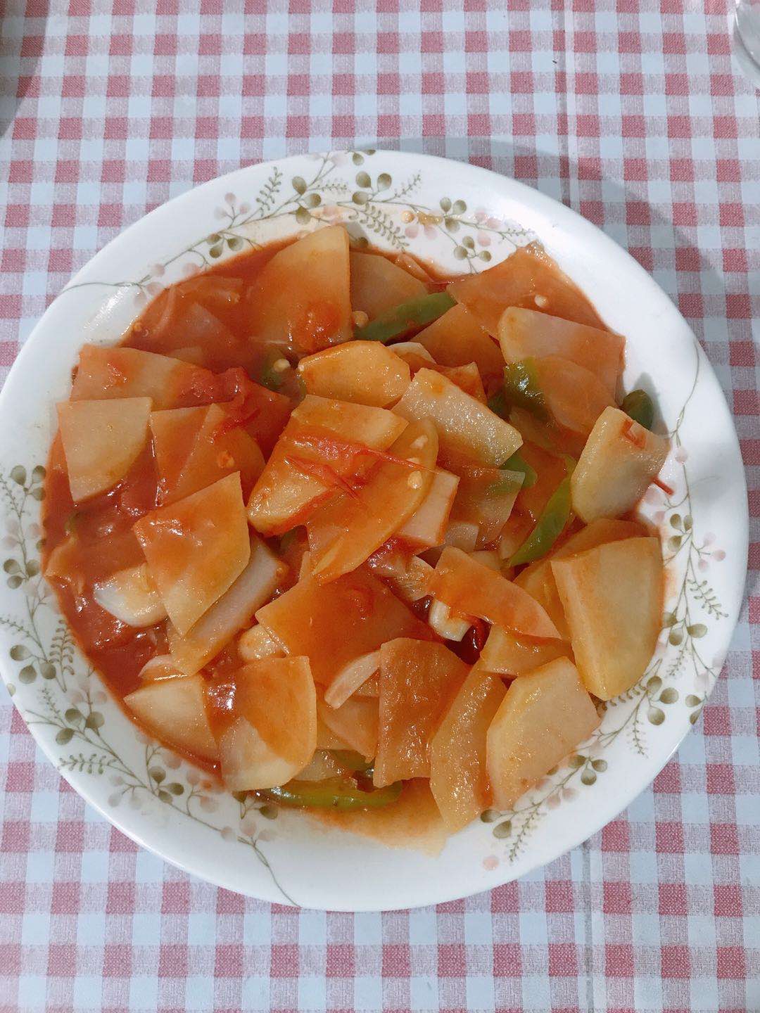 西红柿土豆片的做法