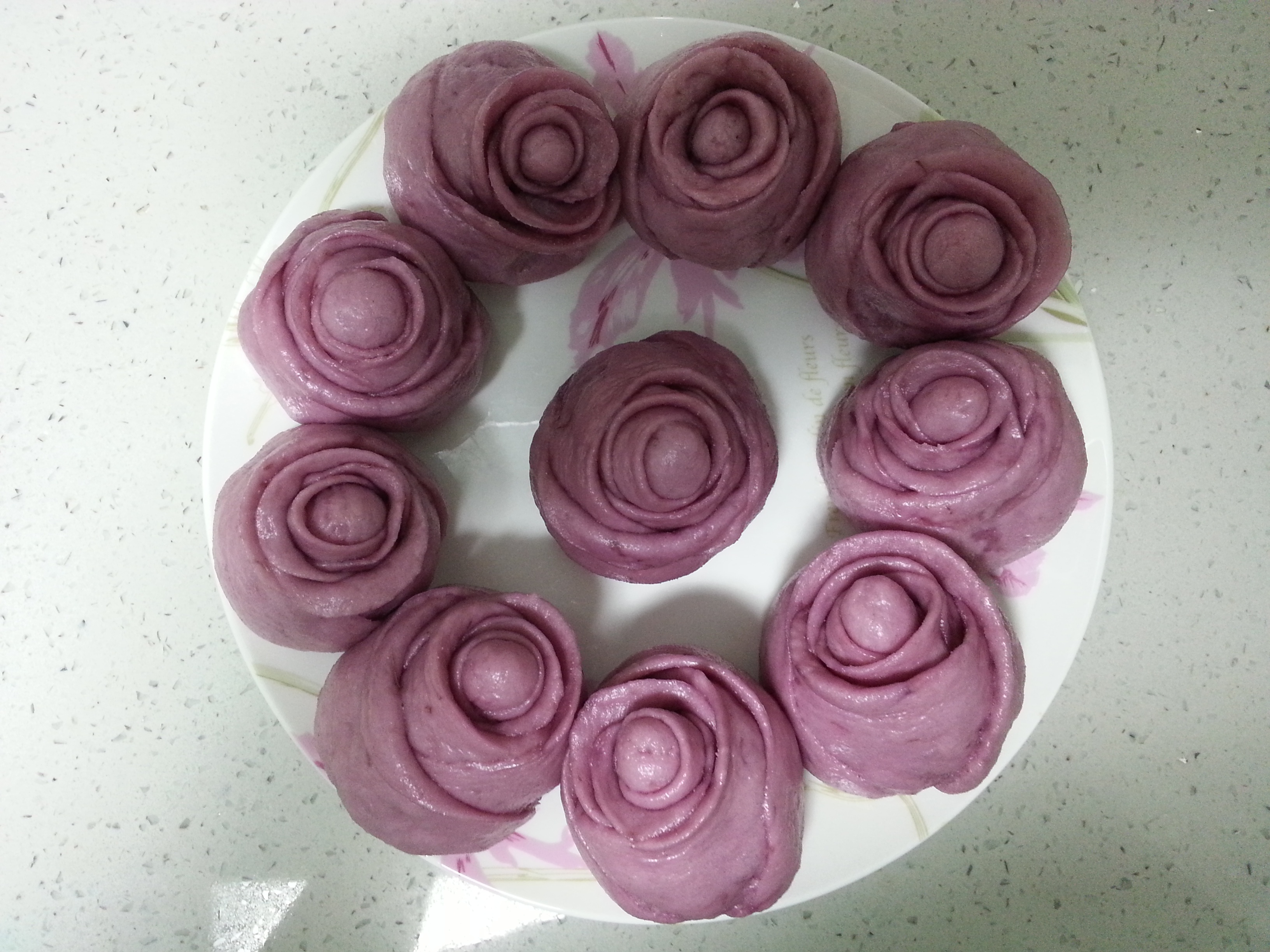 紫薯玫瑰花馒头