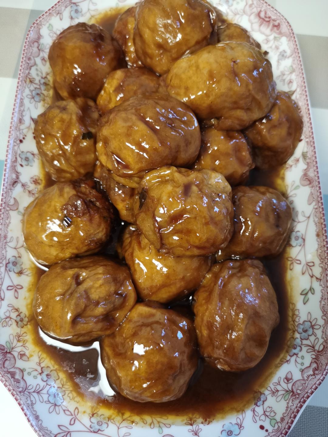 红烧油面筋塞肉