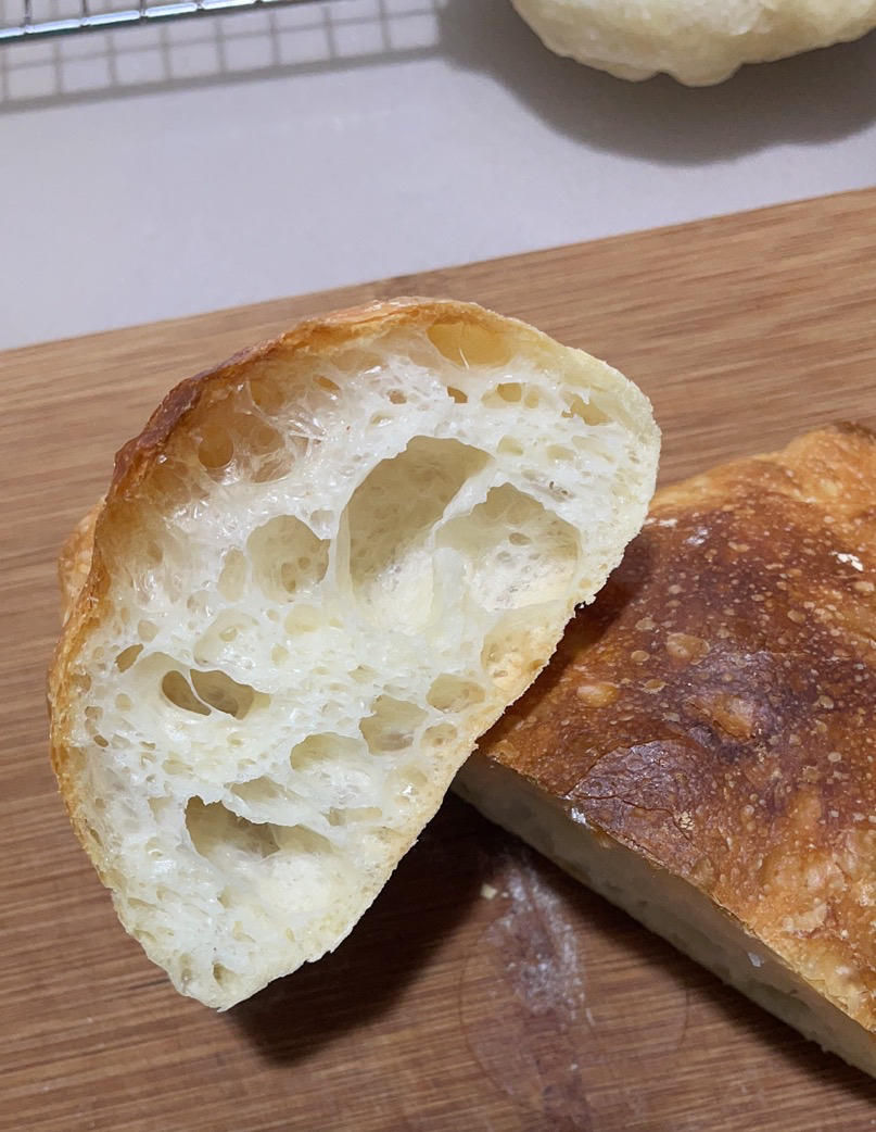 零机器免揉|徒手做出漂亮大气孔欧包|恰巴塔Ciabatta