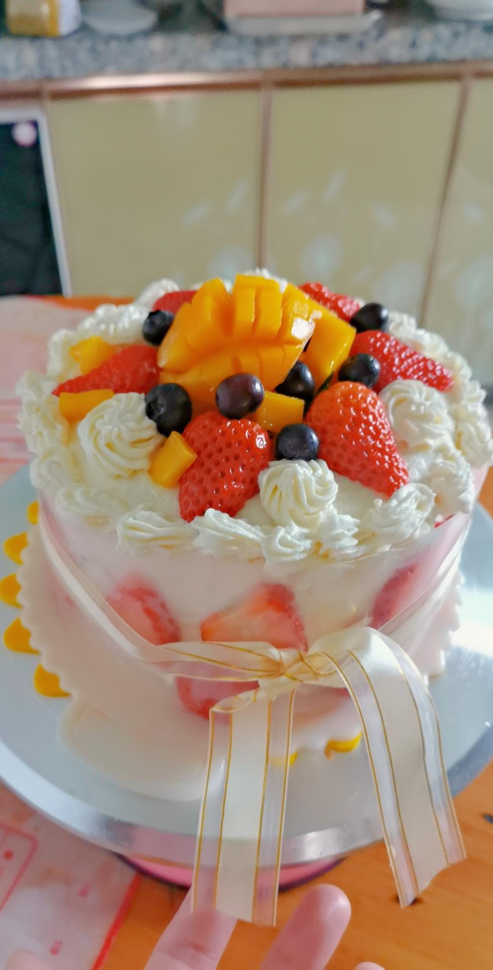 超级简单的味多美同款生日蛋糕（6寸），新手也能高度还原