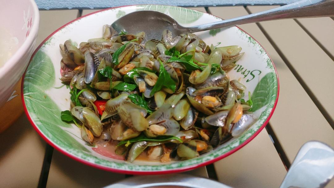 金不换（九层塔）炒海瓜子