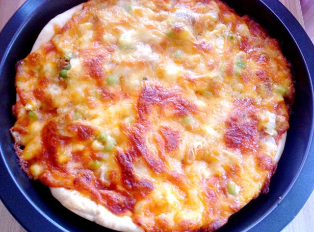 厚底鲜虾培根披萨