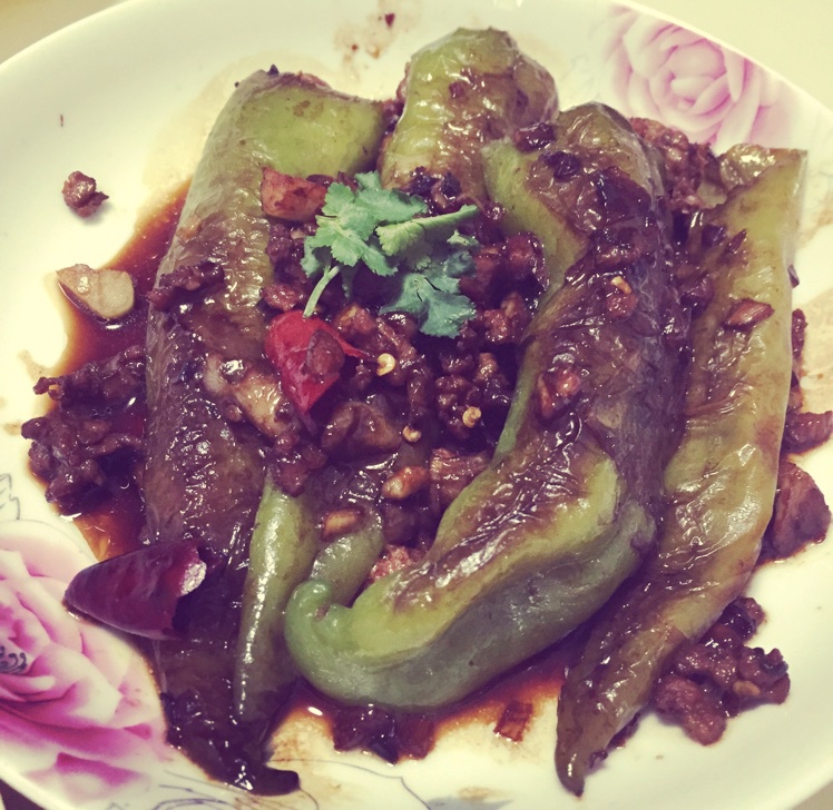 肉馅辣椒-新手下厨 stuffed Chili pepper