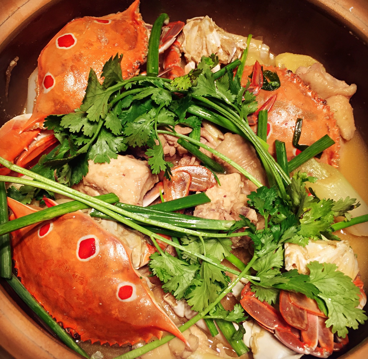 dreamlovelena做的美味鸡煲蟹鸡焖蟹煲