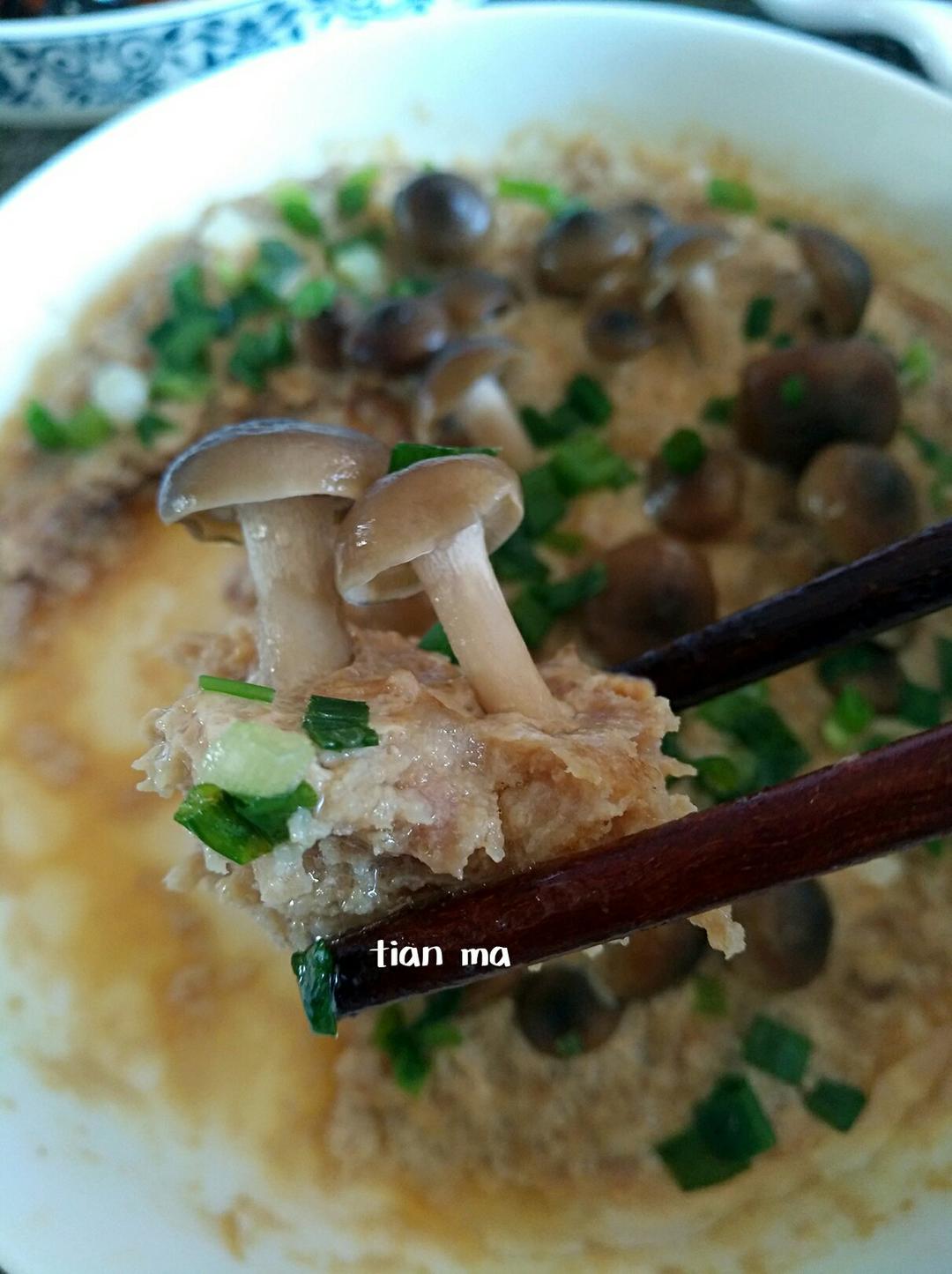 白玉菇肉饼（春回大地）