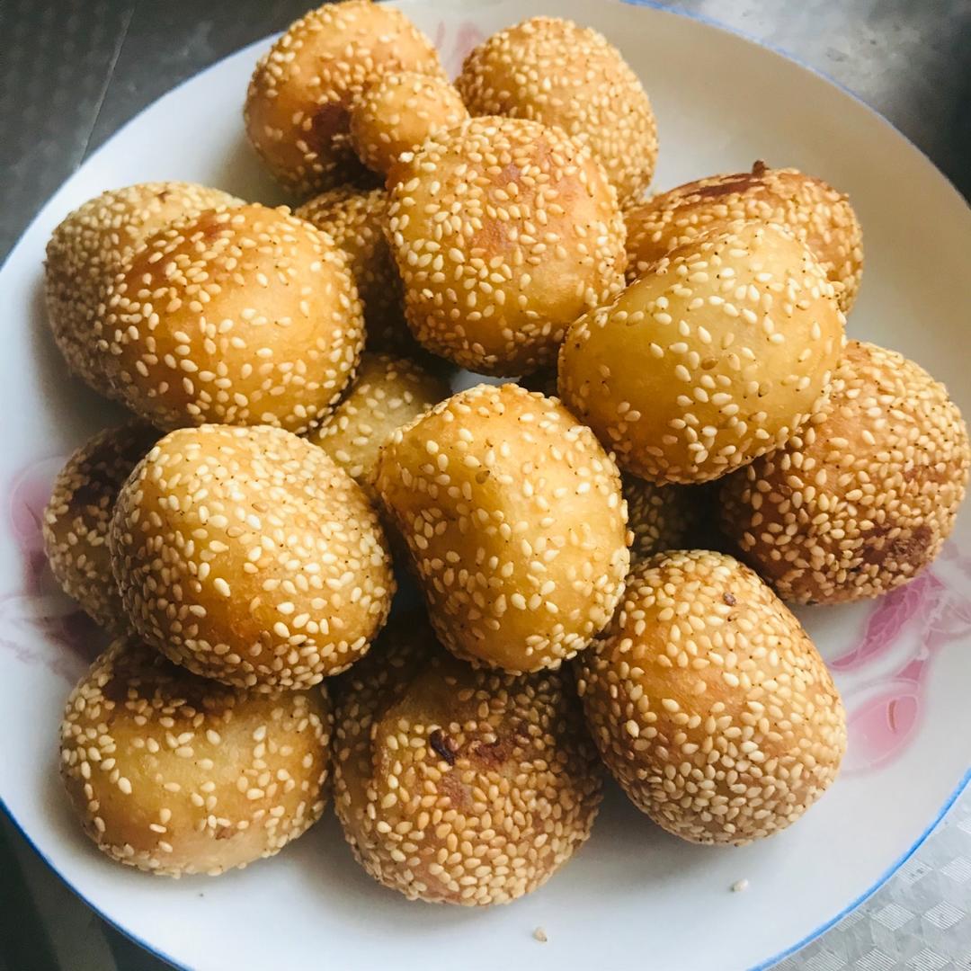 地瓜香芋馅小麻团